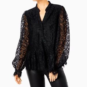 NEW Lilly Pulitzer Jacelynne Lace Top Onyx Black
